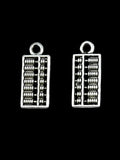 18.5mm Abacus Charm Rhodium