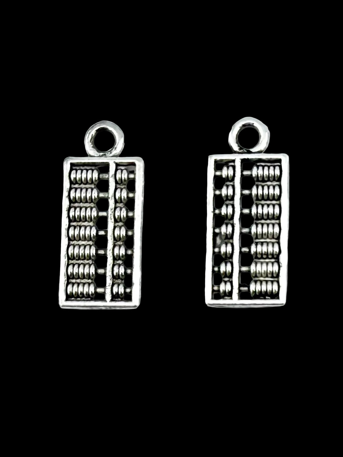 18.5mm Abacus Charm Rhodium