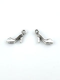 10mm High Heel Charm Rhodium