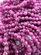 3mm Faceted Dark Ruby Beads