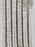 1.5x8.5mm Hematite Heishi Beads Silver