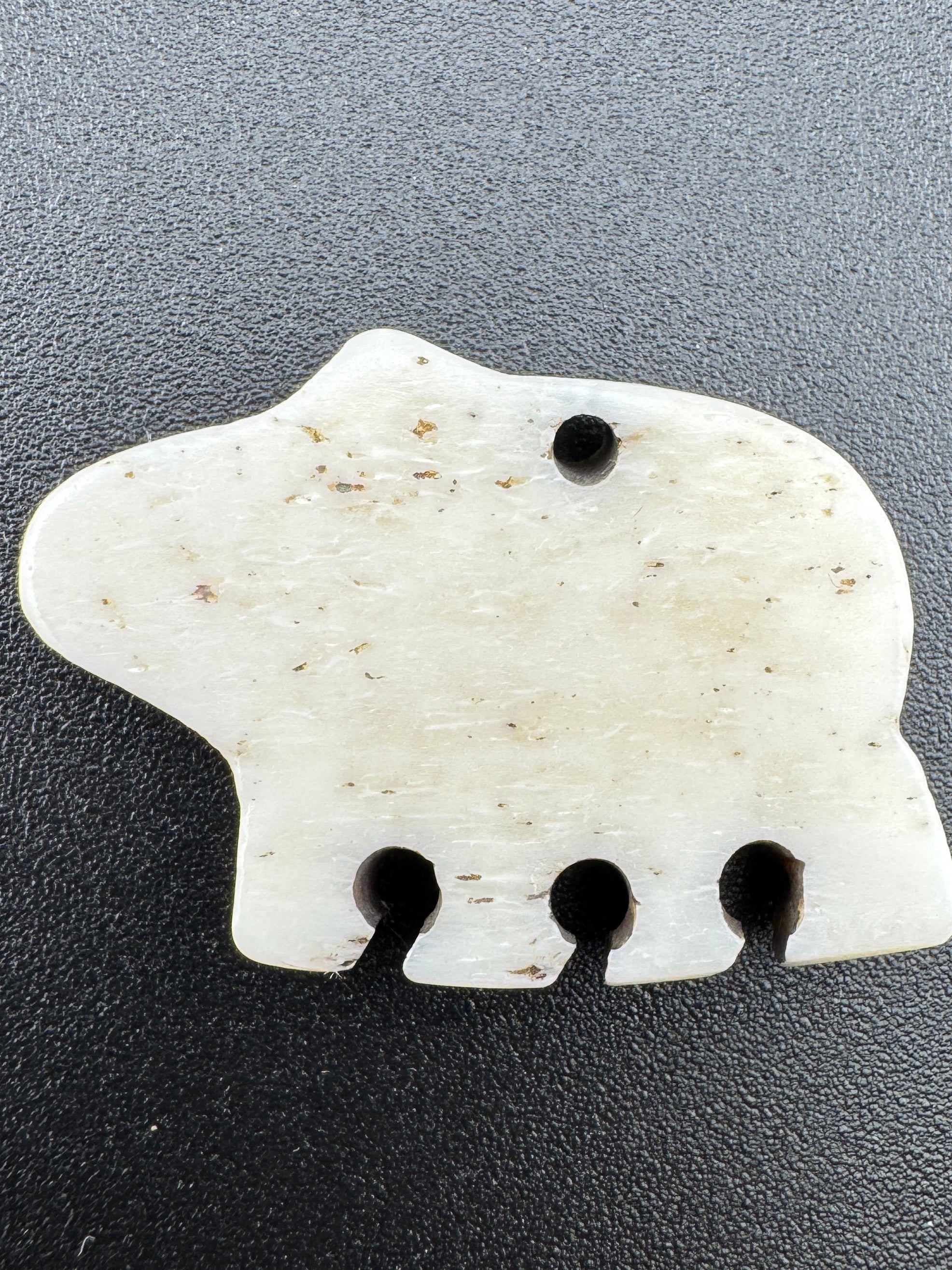 23mm Oxidized Bone Bear Pendant – Hand Carved Bone, Tribal & Indigenous Style