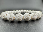 Dyed Lava Stone White Beads Available in 8mm Sizes