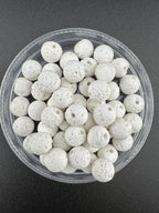 Dyed Lava Stone White Beads Available in 8mm Sizes
