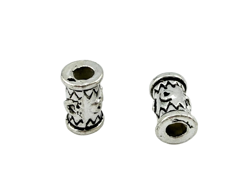 10x6.5mm Barrell Spacer Bead Rhodium