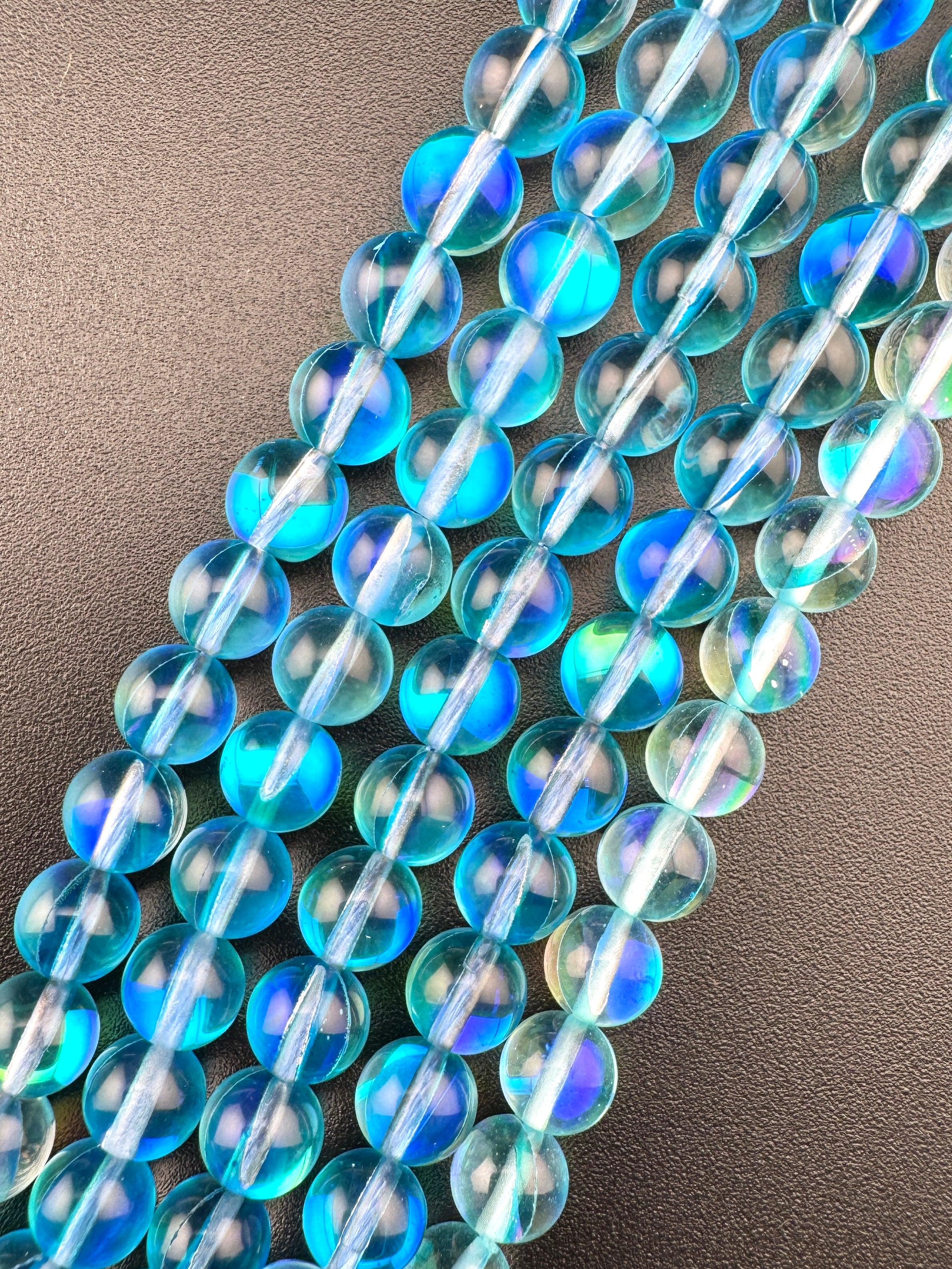 Aqua Moon Light Quartz Mm Beads Available in 6mm, 8mm Sizes