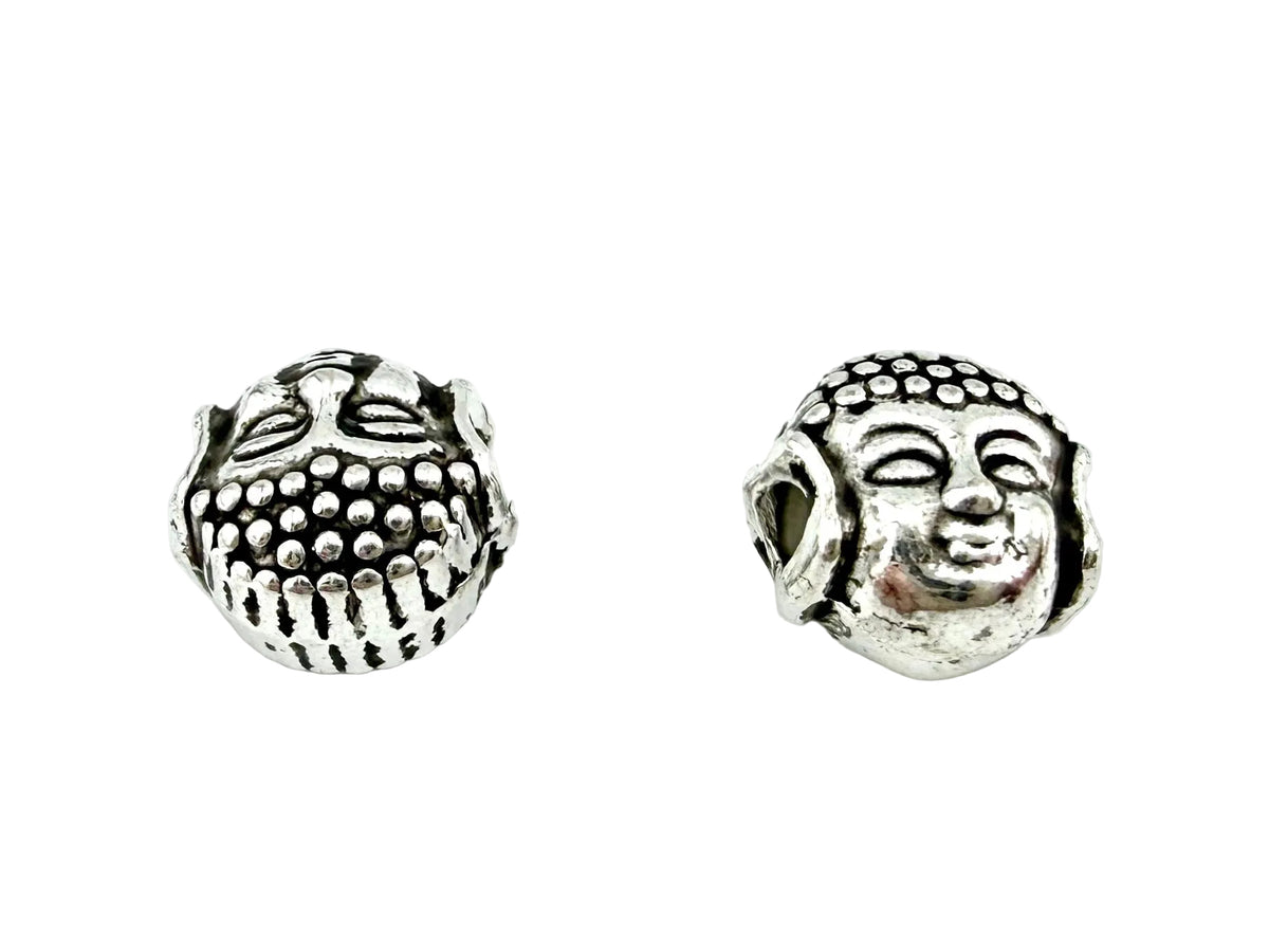 7x5mm Buddah Head Spacer Rhodium