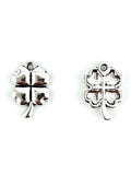 15mm 4-Leaf Clover Charm Rhodium