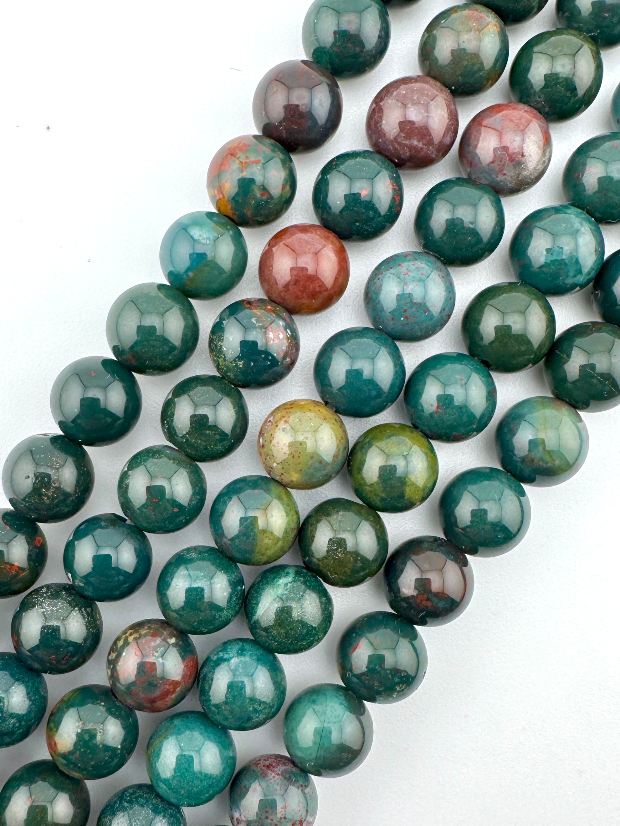 Indian Bloodstone Beads Available in 6mm, 8mm Sizes