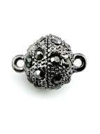 12.5mm Round Magnetic Claps Gunmetal