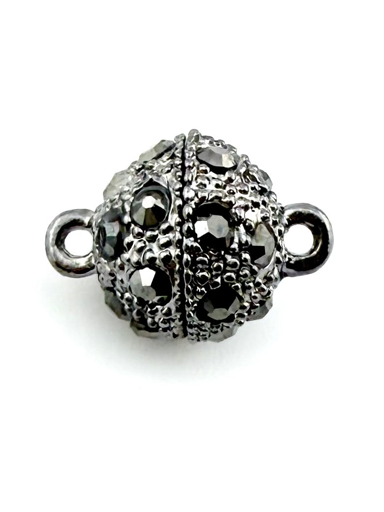 12.5mm Round Magnetic Claps Gunmetal