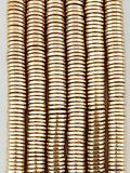 1.5x8.5mm Hematite Heishi Beads Gold
