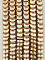 1.5x8.5mm Hematite Heishi Beads Gold