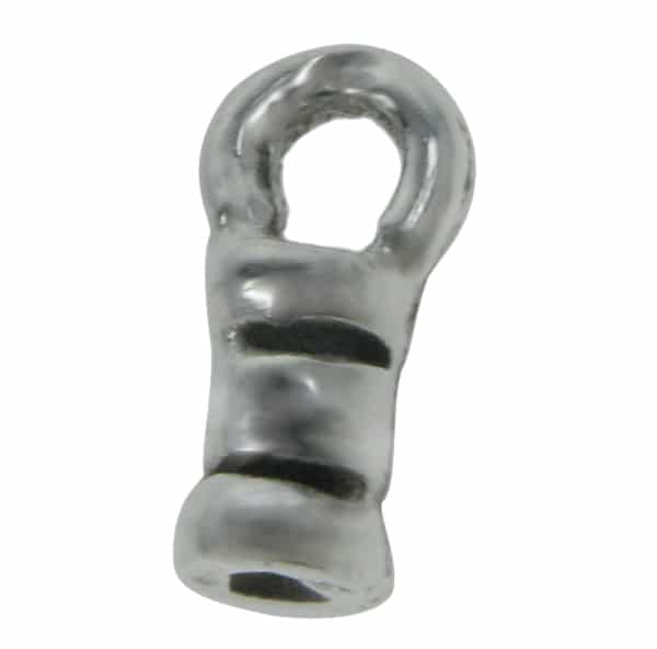 925 Sterling Silver crimp end with 3mm loop
