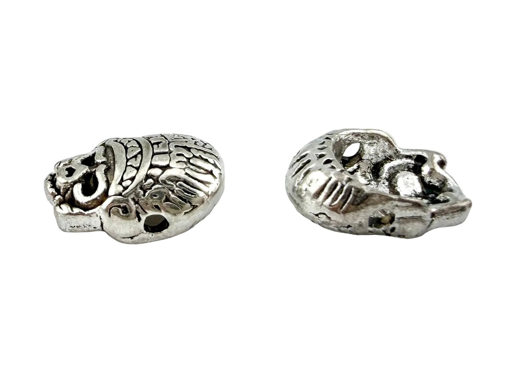 9x14mm Helmat Skull Spacer Rhodium