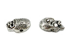 9x14mm Helmat Skull Spacer Rhodium