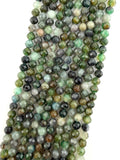 3.6mm Faceted Moss Agate Beads