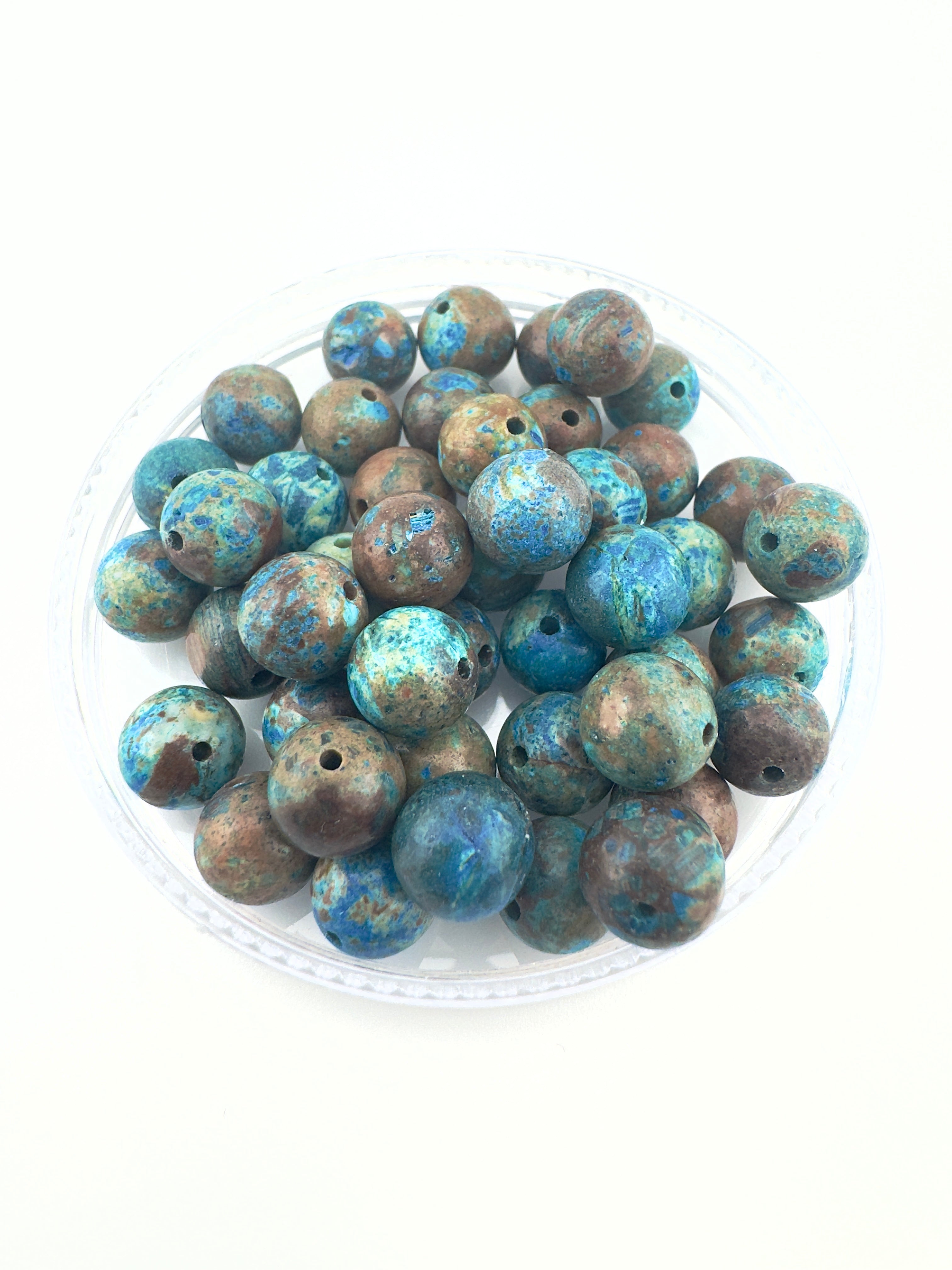 Blue Decorative Agate Beads Available in 6mm, 8mm, 10mm Sizes
