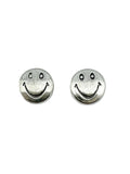 9x3mm Smiley Face Spacer Rhodium