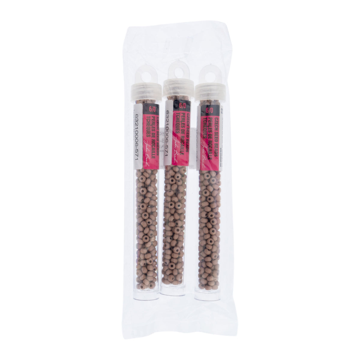 Czech Seed Beads apx. 22g Vial 6/0 Terra Vista Mocha