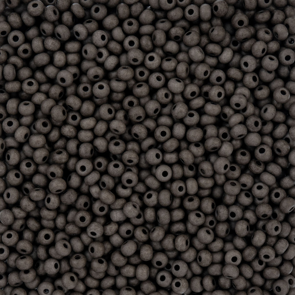 Czech Seed Beads apx. 22g Vial 6/0 Terra Vista Stone Grey