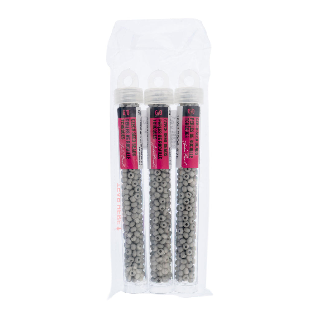 Czech Seed Beads apx. 22g Vial 6/0 Terra Vista Moonstone