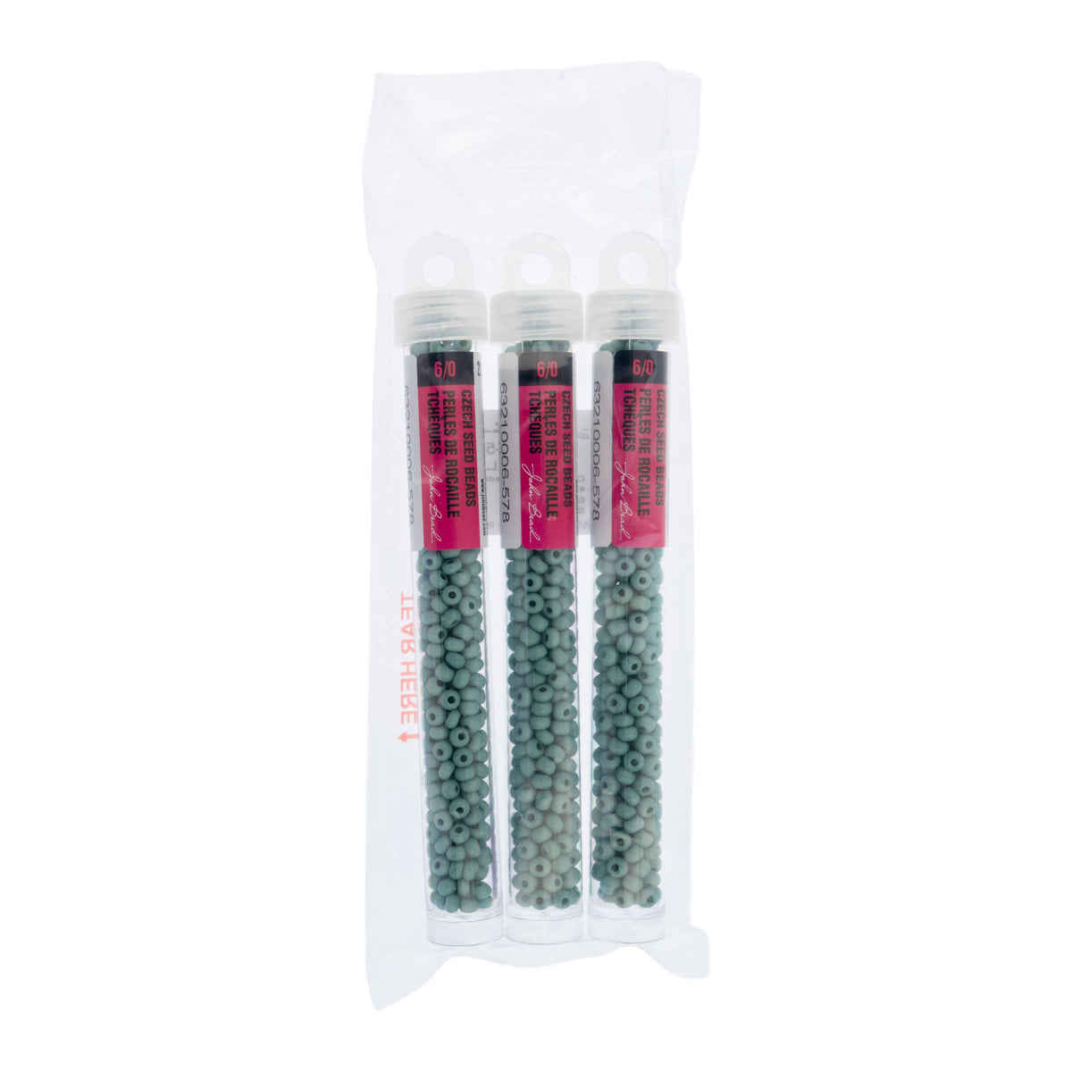 Czech Seed Beads apx. 22g Vial 6/0 Terra Vista Soft Thyme