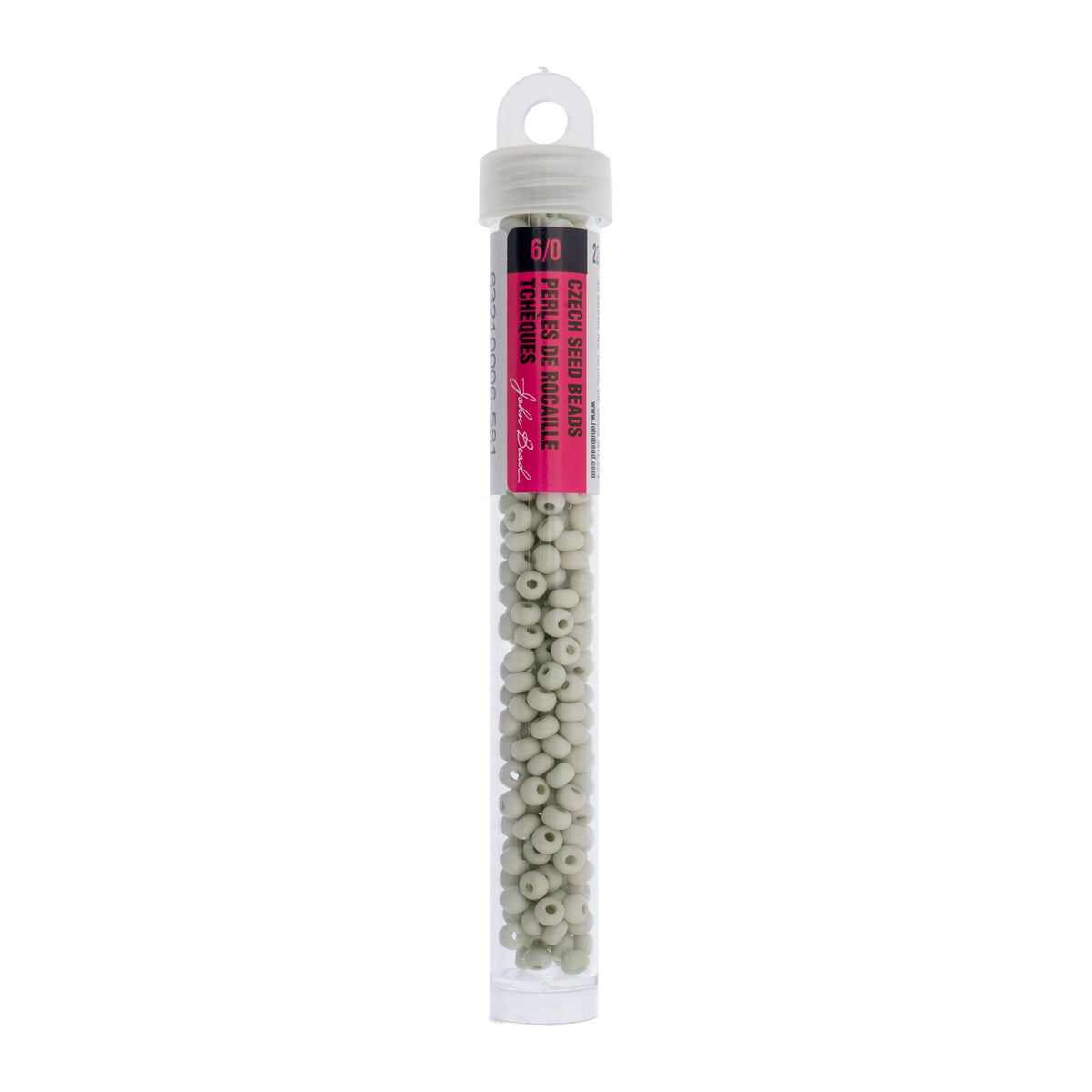 Czech Seed Beads apx. 22g Vial 6/0 Terra Vista White Sage