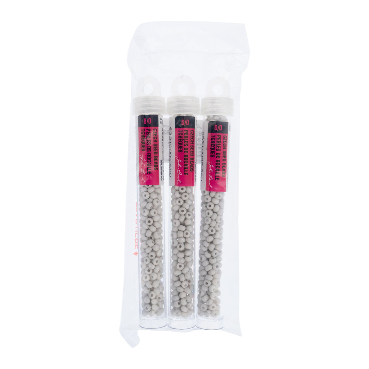 Czech Seed Beads apx. 22g Vial 6/0 Terra Vista Stone Dust