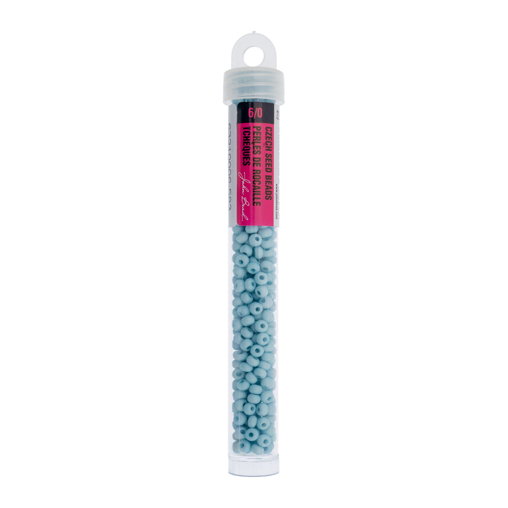 Czech Seed Beads apx. 22g Vial 6/0 Terra Vista Silent Blue