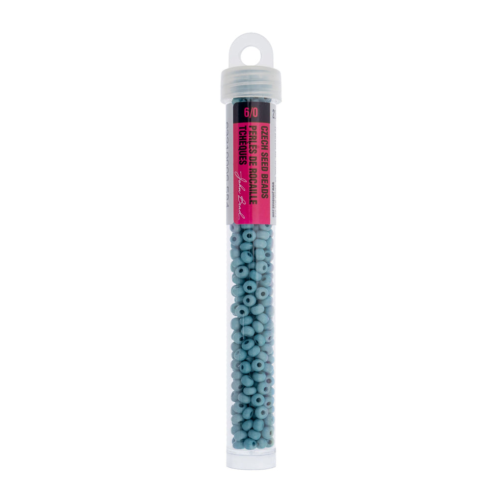 Czech Seed Beads apx. 22g Vial 6/0 Terra Vista Ocean Mist