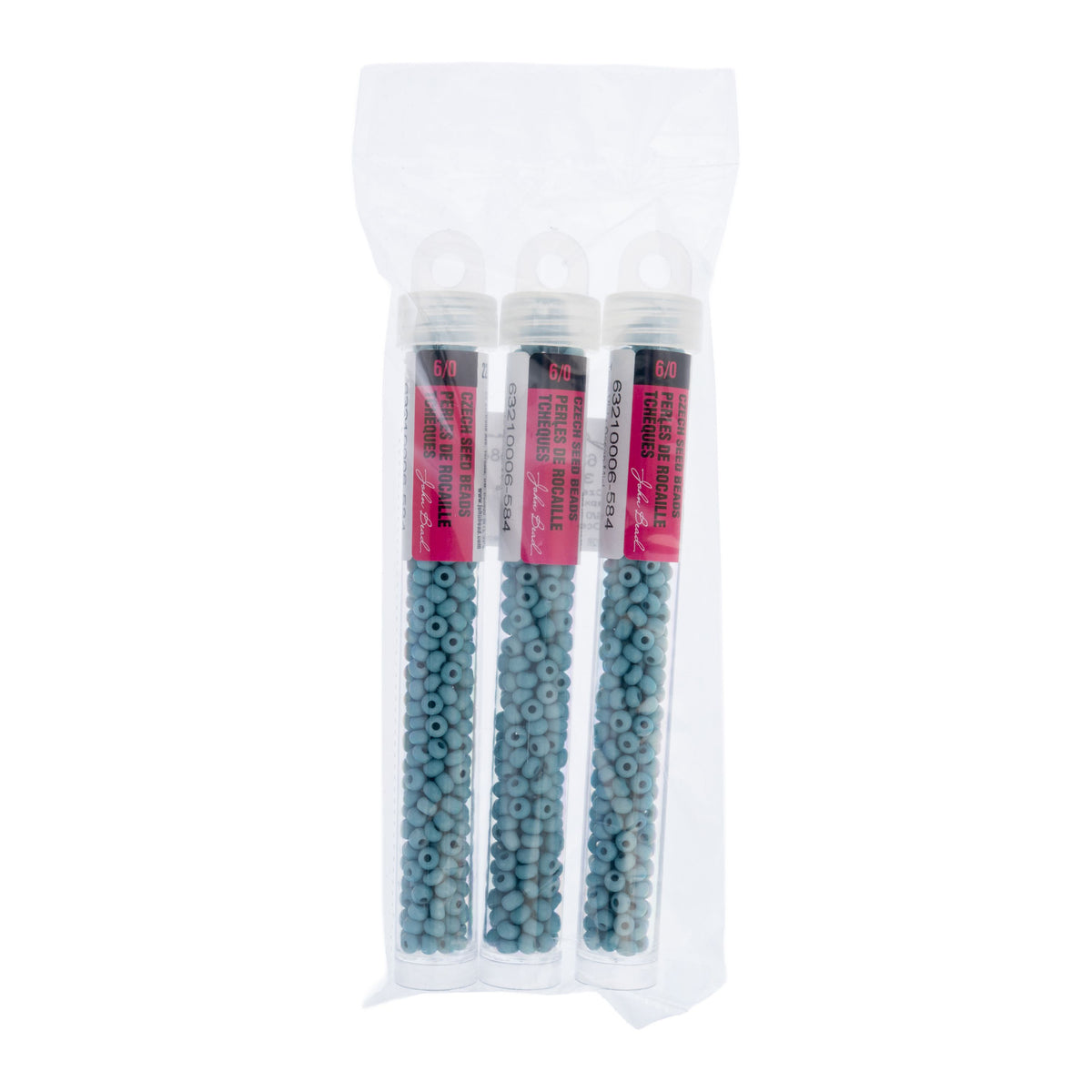Czech Seed Beads apx. 22g Vial 6/0 Terra Vista Ocean Mist