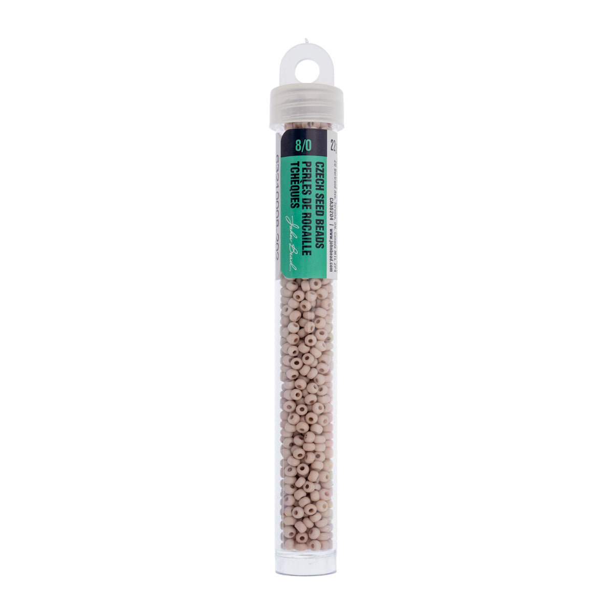 Czech Seed Bead apx. 22g Vial 8/0 Opaque Terra Vista Rose Powder
