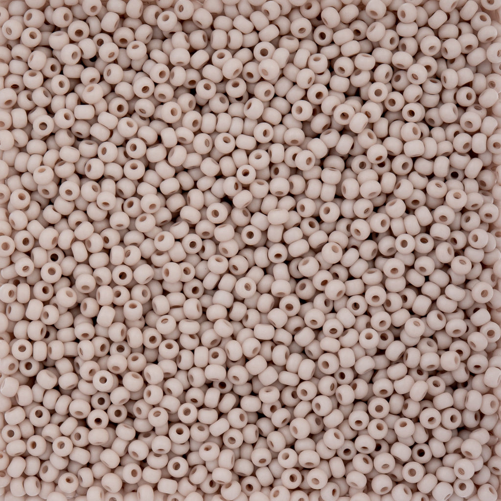 Czech Seed Bead apx. 22g Vial 8/0 Opaque Terra Vista Rose Powder