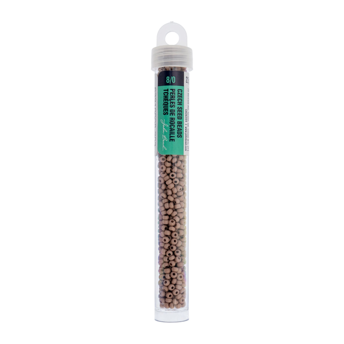 Czech Seed Bead apx. 22g Vial 8/0 Opaque Terra Vista Mocha