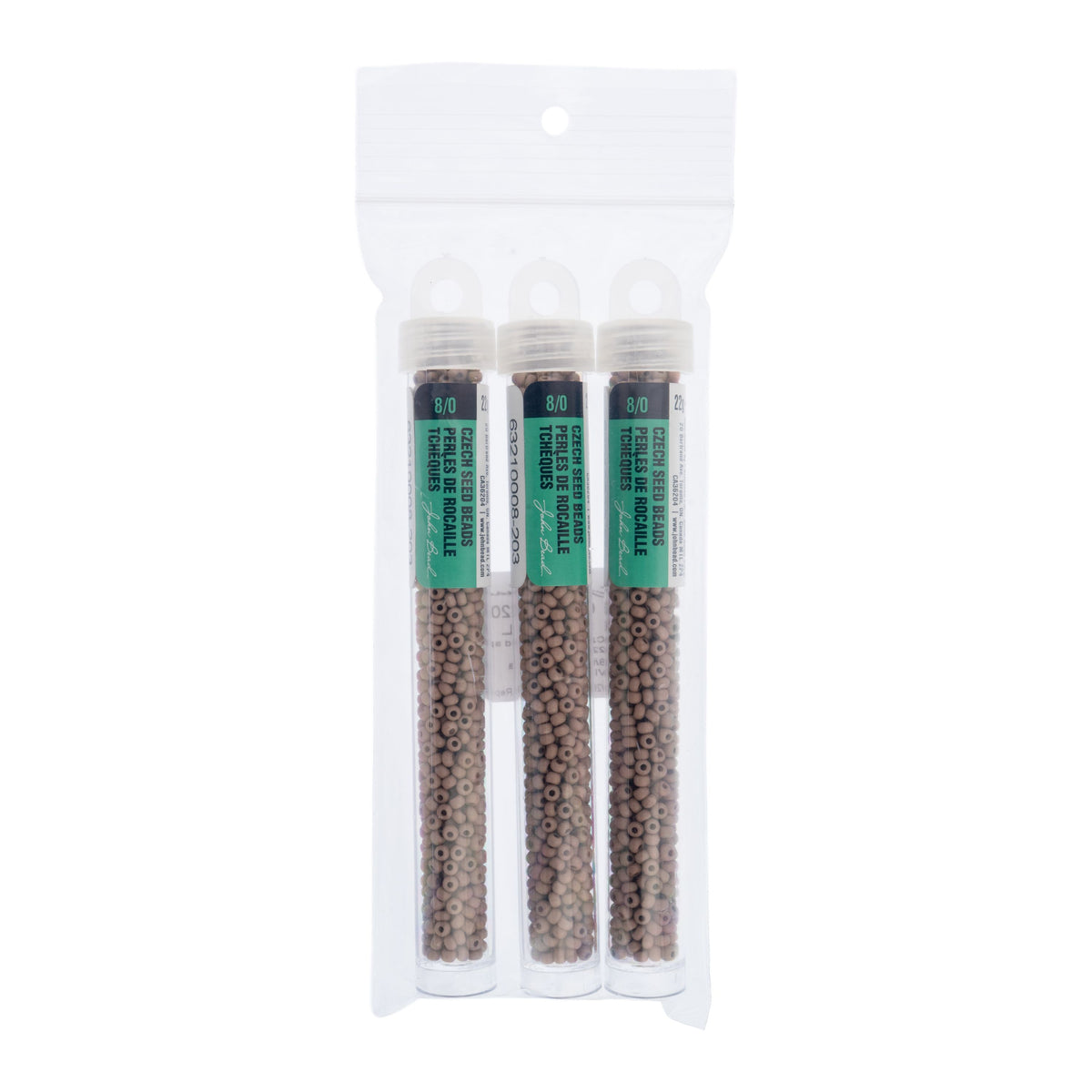 Czech Seed Bead apx. 22g Vial 8/0 Opaque Terra Vista Mocha