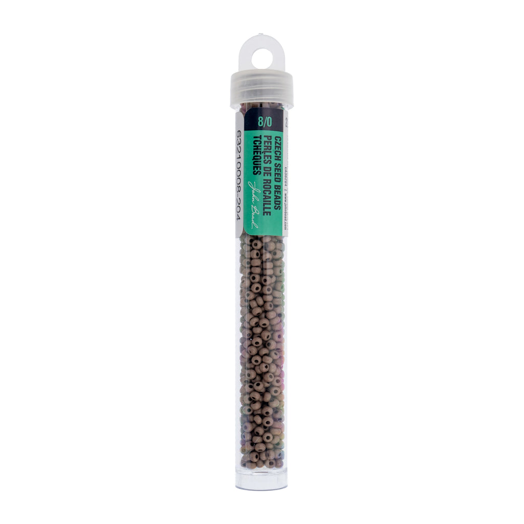 Czech Seed Bead apx. 22g Vial 8/0 Opaque Terra Vista Burnt Clay