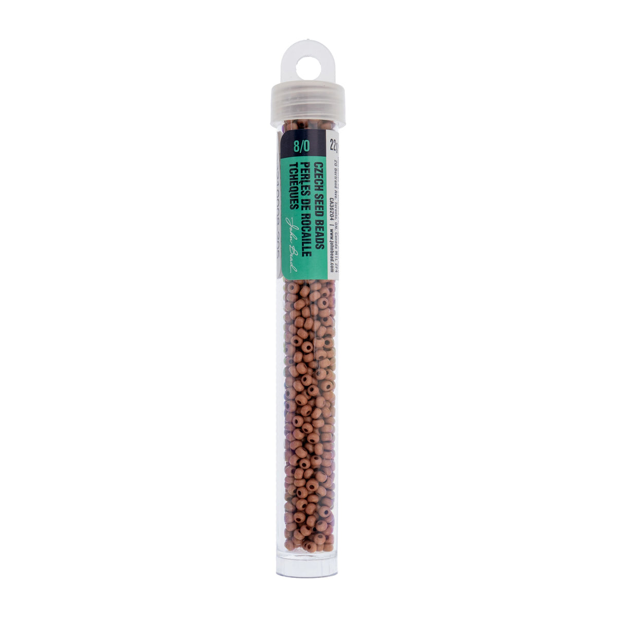 Czech Seed Bead apx. 22g Vial 8/0 Opaque Terra Vista Silt Brown