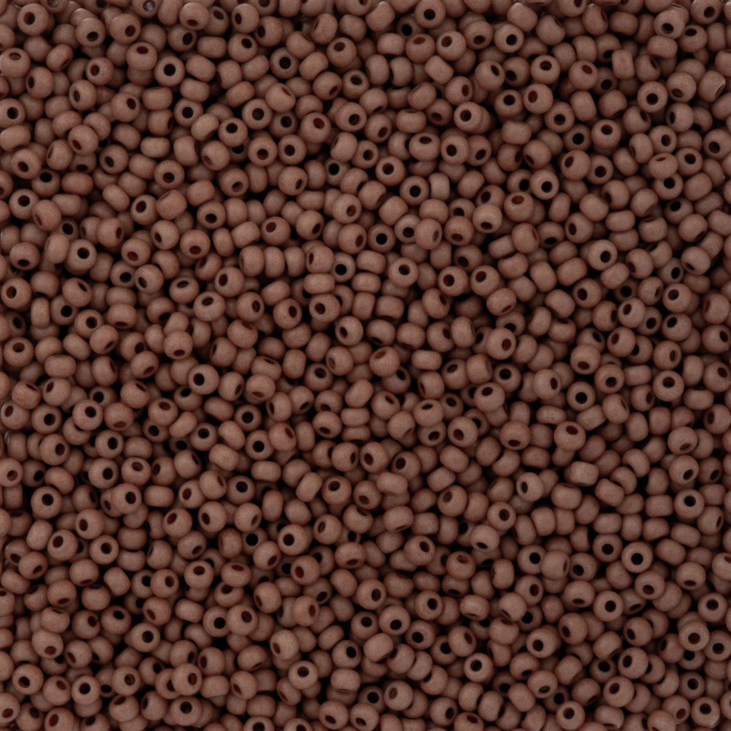 Czech Seed Bead apx. 22g Vial 8/0 Opaque Terra Vista Silt Brown