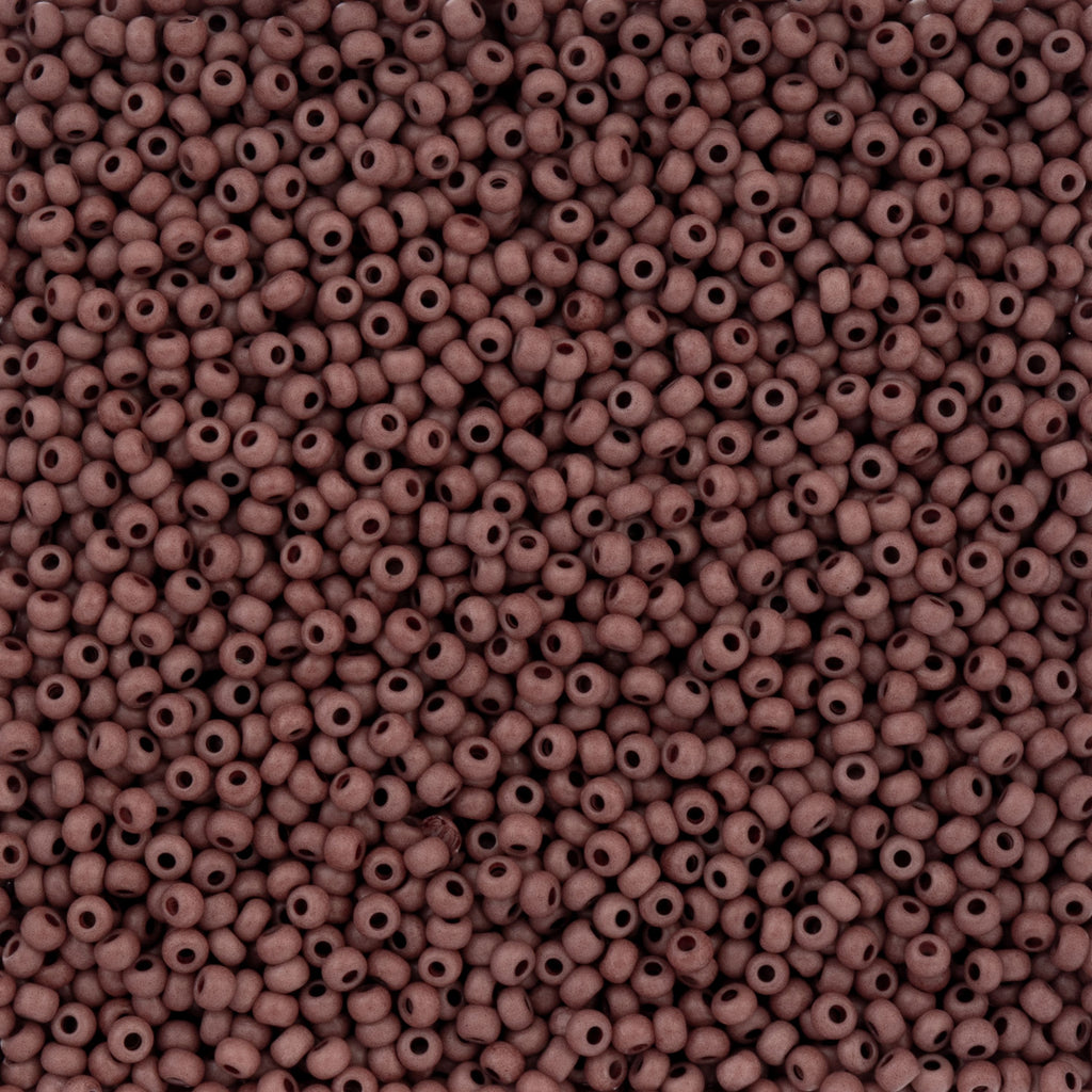 Czech Seed Bead apx. 22g Vial 8/0 Opaque Terra Vista Light Mahogany