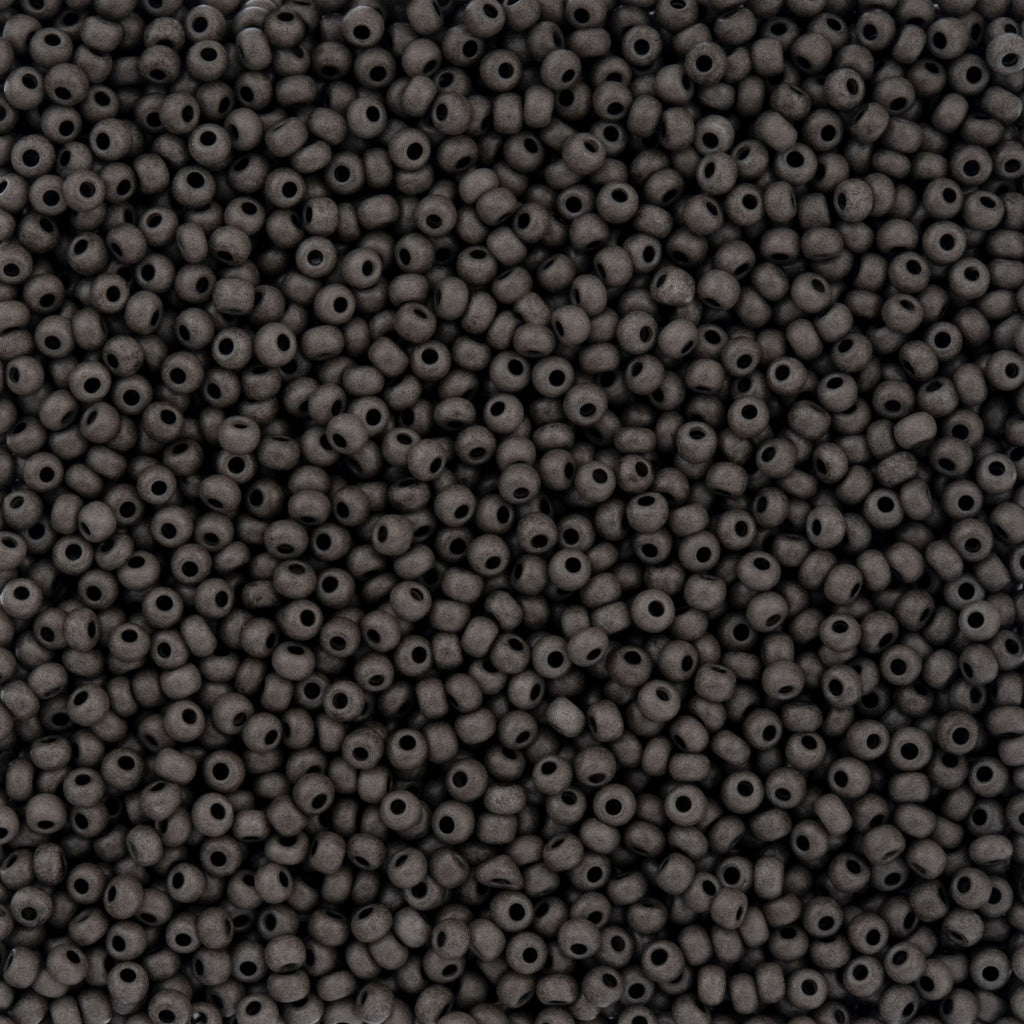 Czech Seed Bead apx. 22g Vial 8/0 Opaque Terra Vista Stone Grey