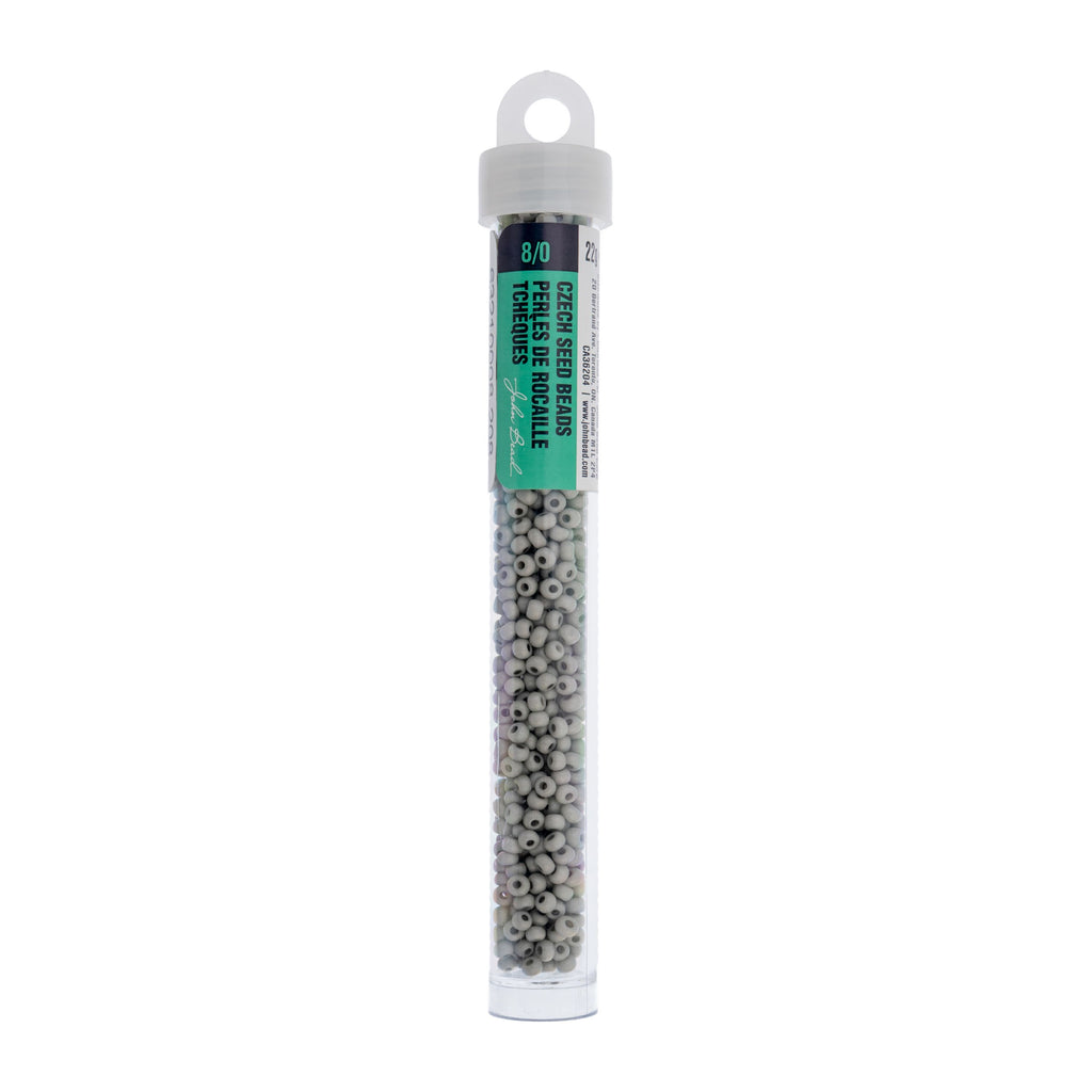 Czech Seed Bead apx. 22g Vial 8/0 Opaque Terra Vista Moonstone