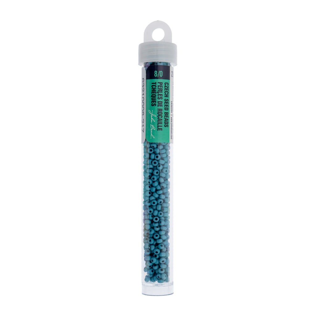 Czech Seed Bead apx. 22g Vial 8/0 Opaque Terra Vista Seafoam