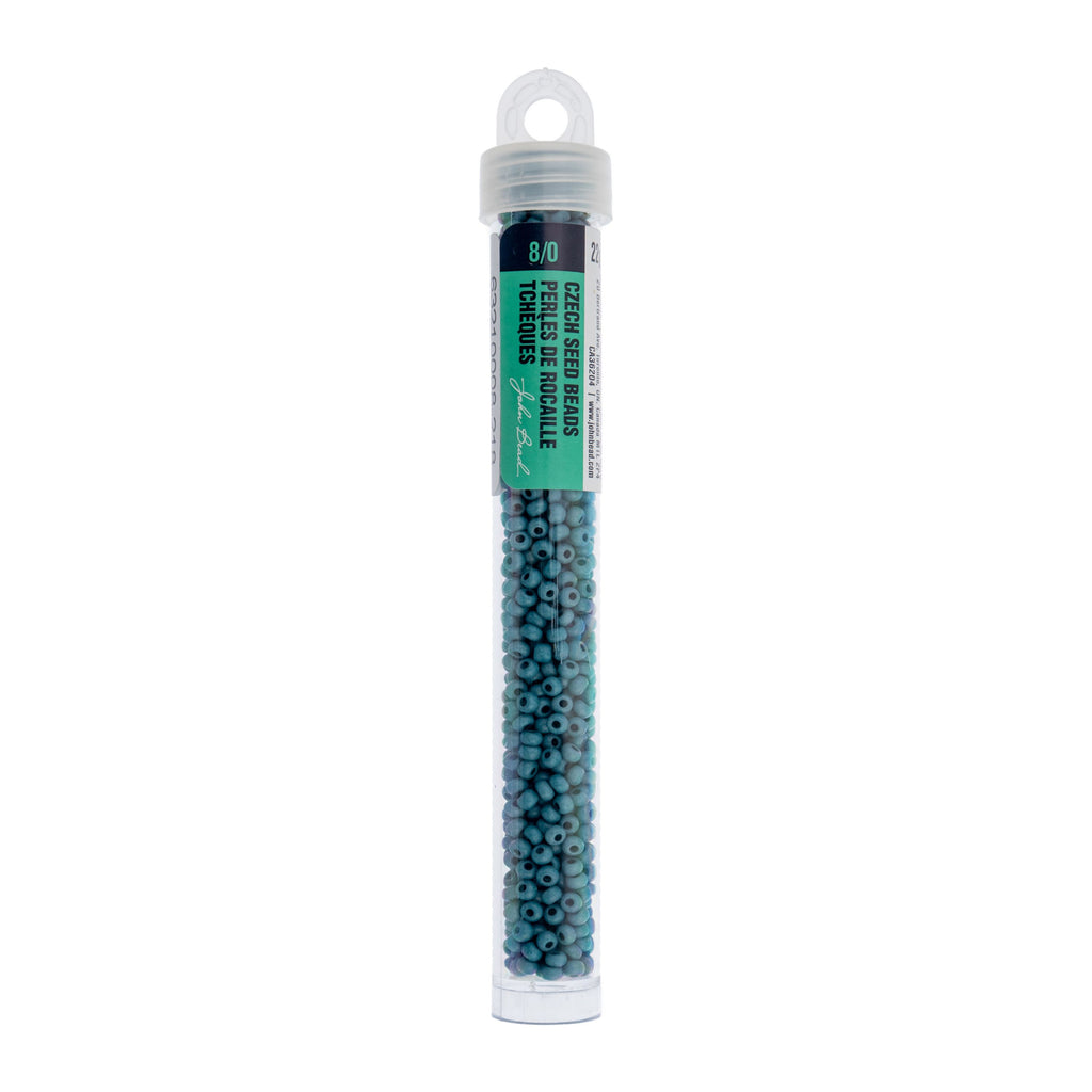 Czech Seed Bead apx. 22g Vial 8/0 Opaque Terra Vista Deep Sea