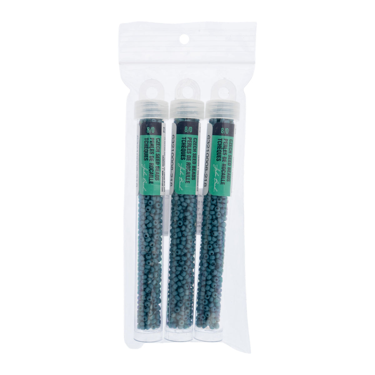 Czech Seed Bead apx. 22g Vial 8/0 Opaque Terra Vista Deep Sea