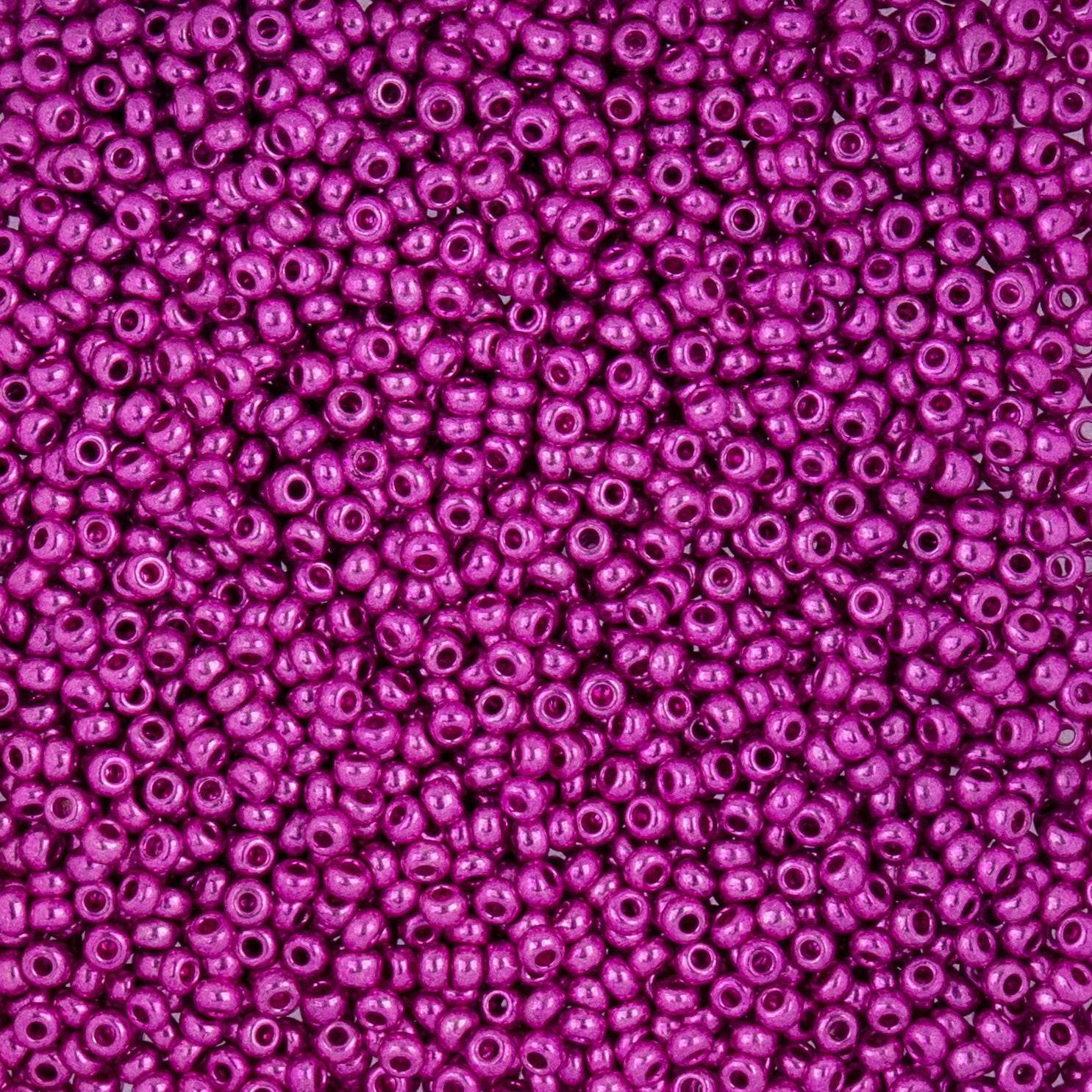 Czech Seed Beads apx. 22g Vial 10/0 Metallic Fuchsia