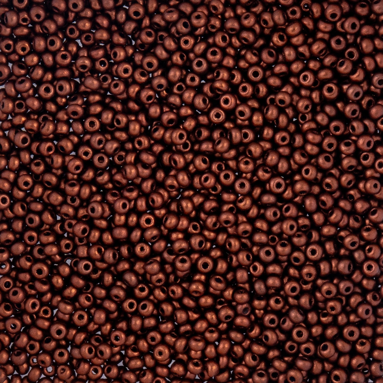 Czech Seed Beads apx. 22g Vial 10/0 Metallic Copper