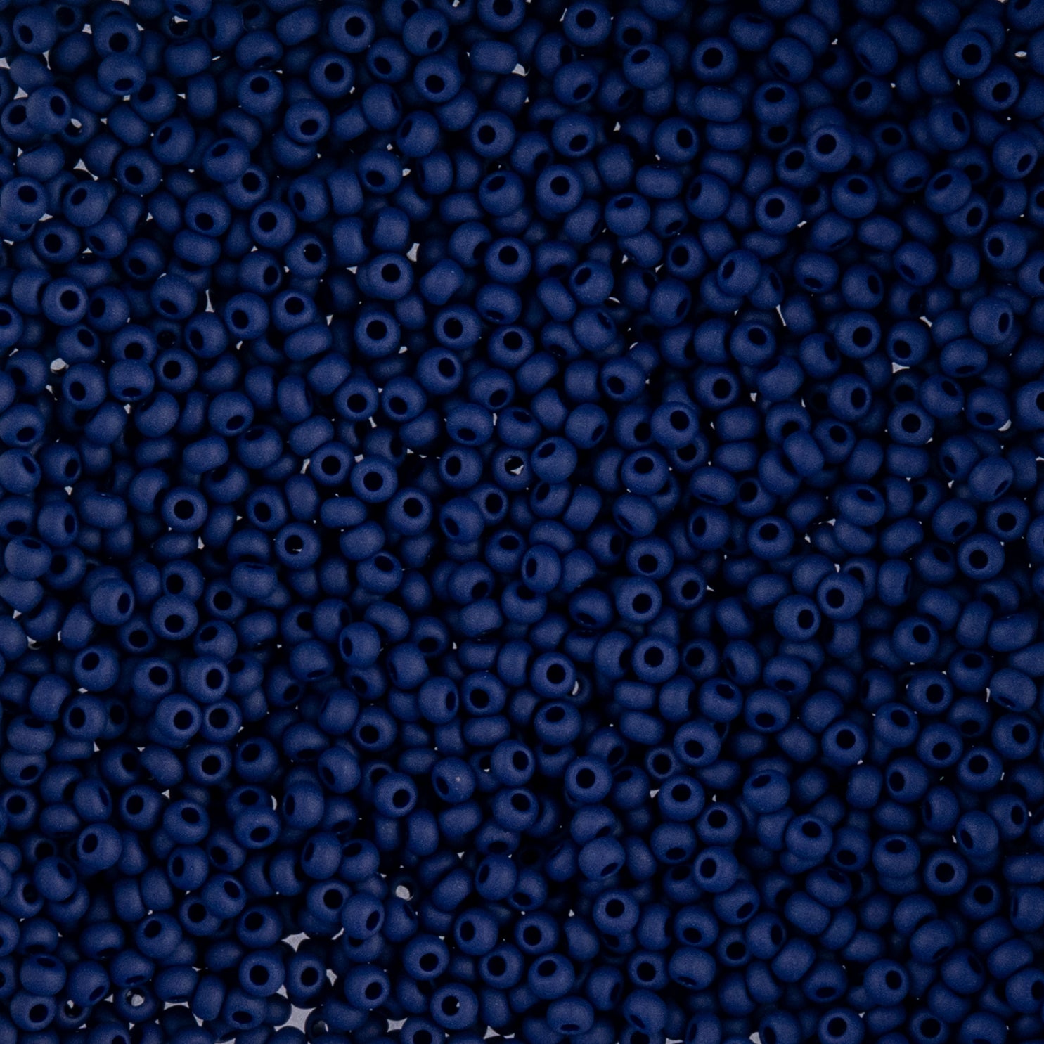 Czech Seed Beads apx. 22g Vial 10/0 Opaque Dark Royal Blue Matt