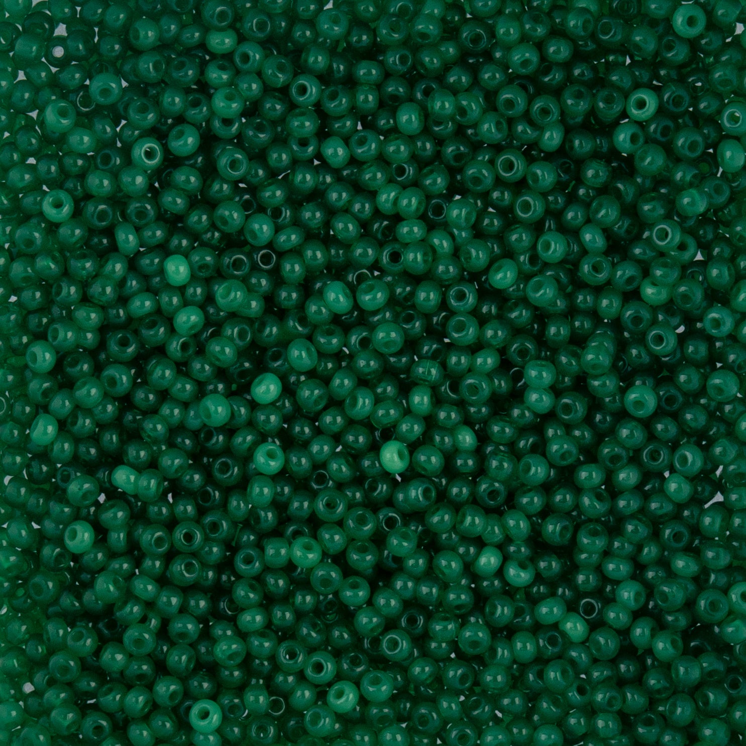 Czech Seed Beads apx. 22g Vial 10/0 Oily Green