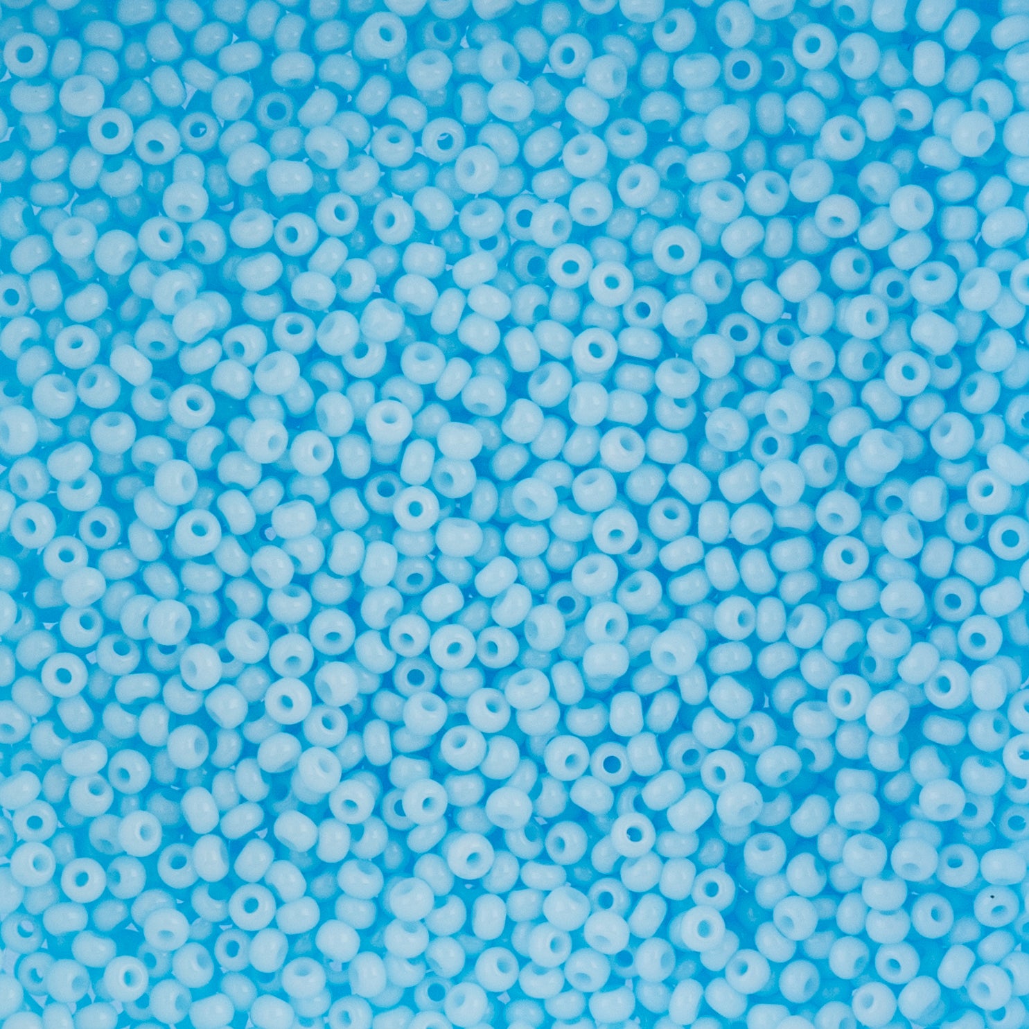 Czech Seed Beads apx. 22g Vial 10/0 Chalk Light Blue SOLGEL